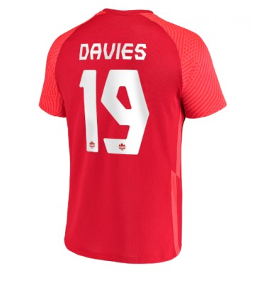 Canada Alphonso Davies #19 Hjemmedrakt VM 2022 Kortermet